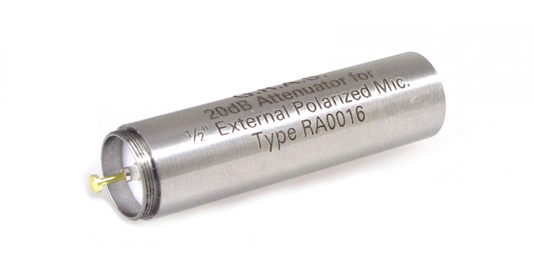 GRAS RA0016 20 dB Attenuator for externally polarized 1/2" microphones